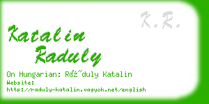 katalin raduly business card